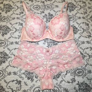 Victoria’s Secret Floral Cherry Blossom Bra & Panty Set